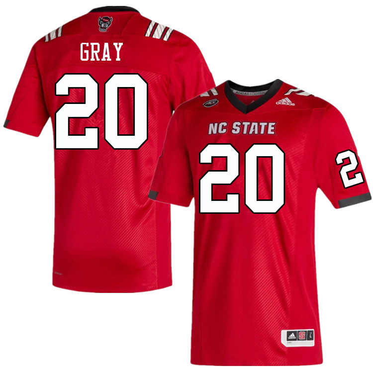 Men #20 Julian Gray NC State Wolfpack College Football Jerseys Sale-Red - Click Image to Close